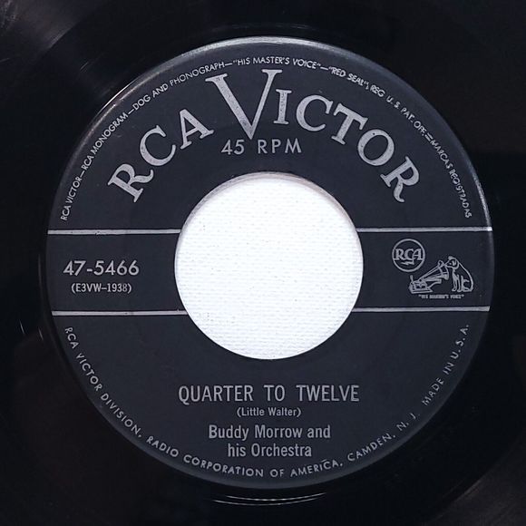 Buddy Morrow Vinyl 45 Re-enlistment Blues/Quarter To Twelve RCA Victor VG Jazz - Picture 2 of 2